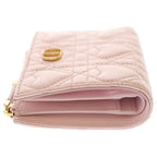 Dior Pink Heart Bifold Wallet Compact Leather Gold — view 3