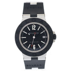 Bvlgari Date Black Dial Mule Automatic Winding Watch Silver