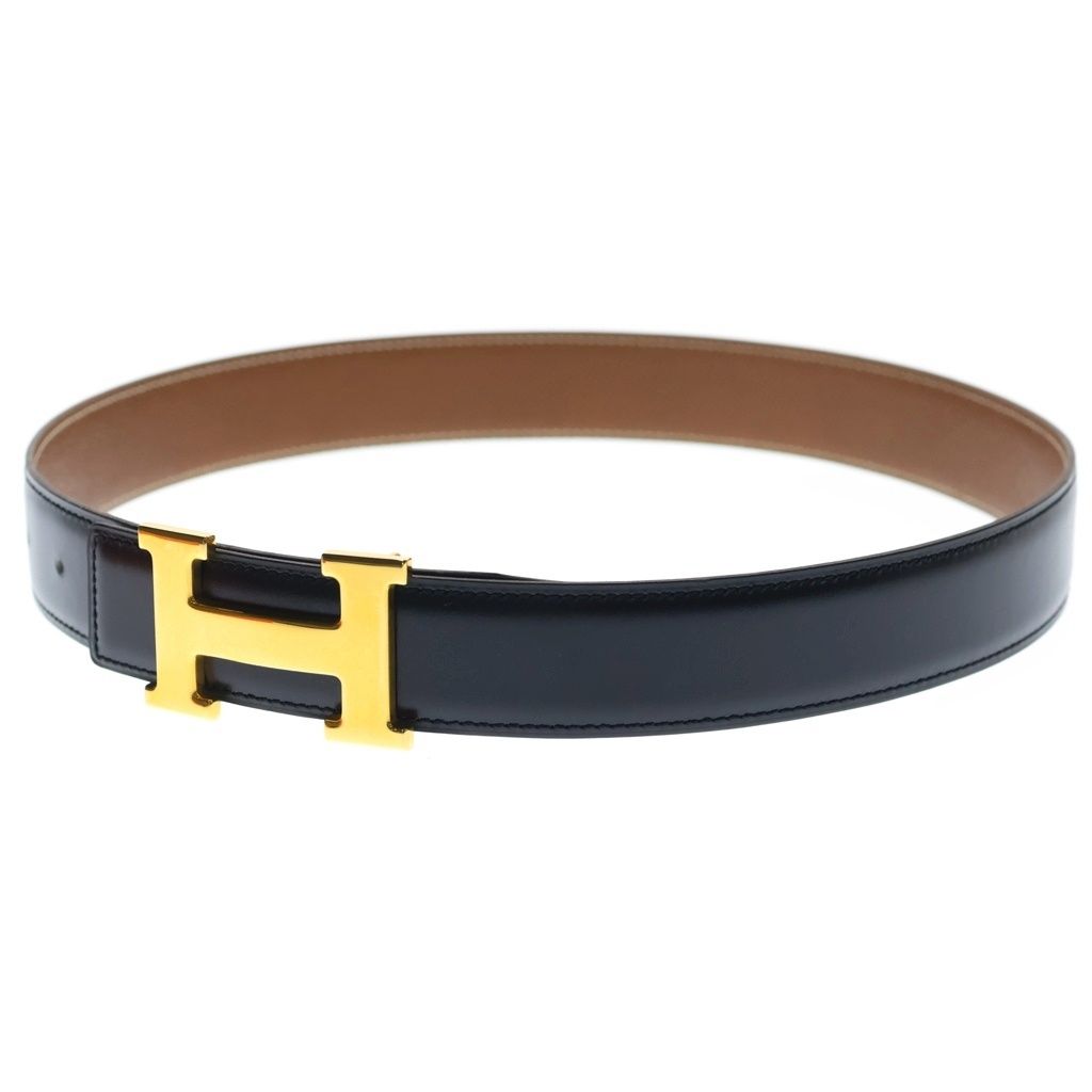 Hermes Mini Constance Belt Logo Leather Gold Black