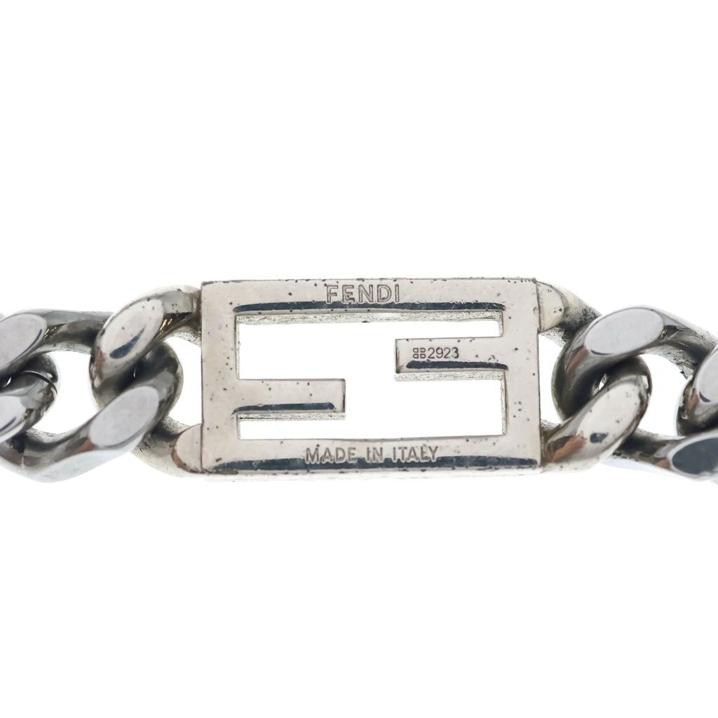 Fendi Baguette Chain Necklace Silver — view 5