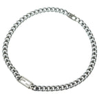 Fendi Baguette Chain Necklace Silver — view 2