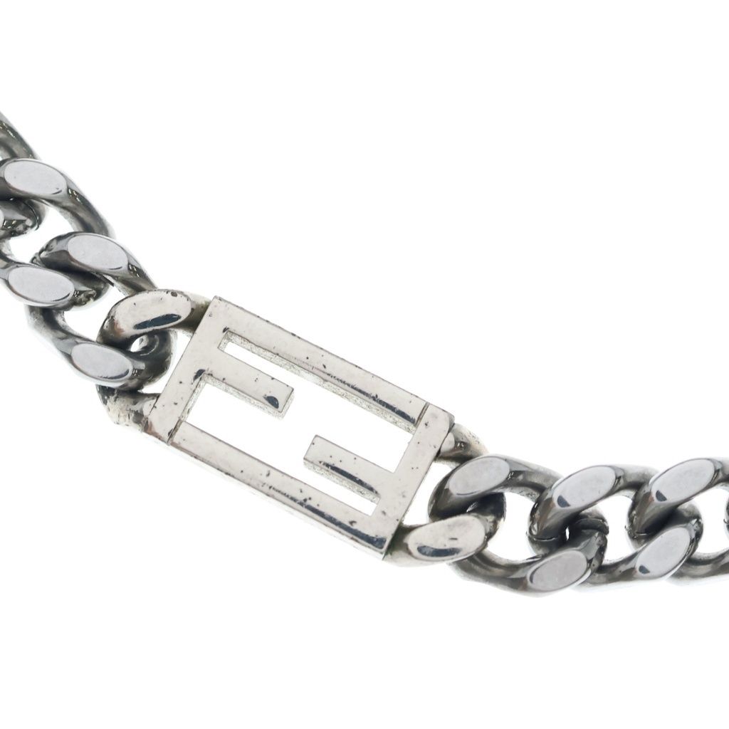 Fendi Baguette Chain Necklace Silver