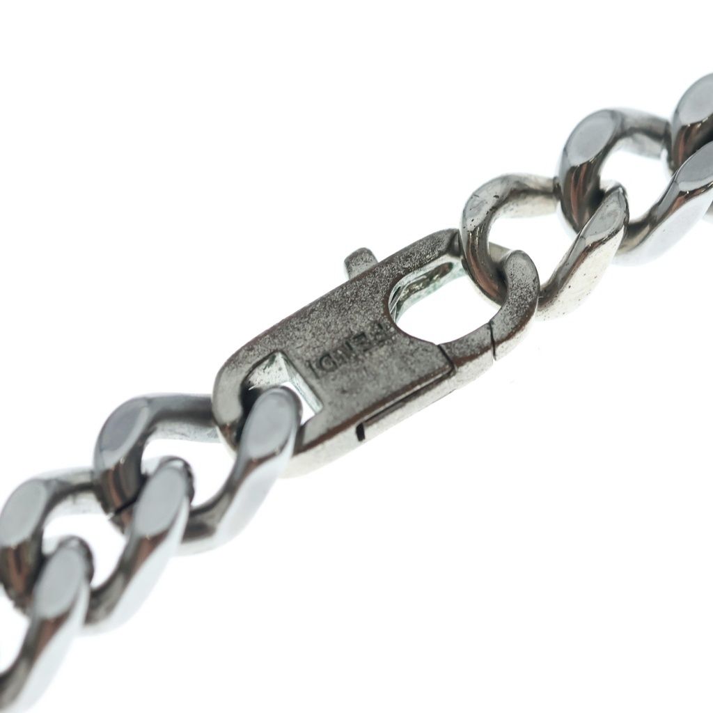 Fendi Baguette Chain Necklace Silver — view 4