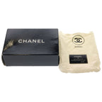 Chanel CC Logo Pearl Vintage Chain Shoulder Bag Beige Leather Gold — view 9