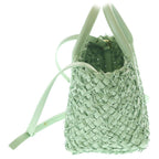 Bottega Veneta Intrecciato Mini Cabas Leather 2-Way Bag Gold Light Green — view 3