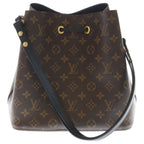 Louis Vuitton Monogram Neo Noe Shoulder Bag Brown Leather Gold — view 2