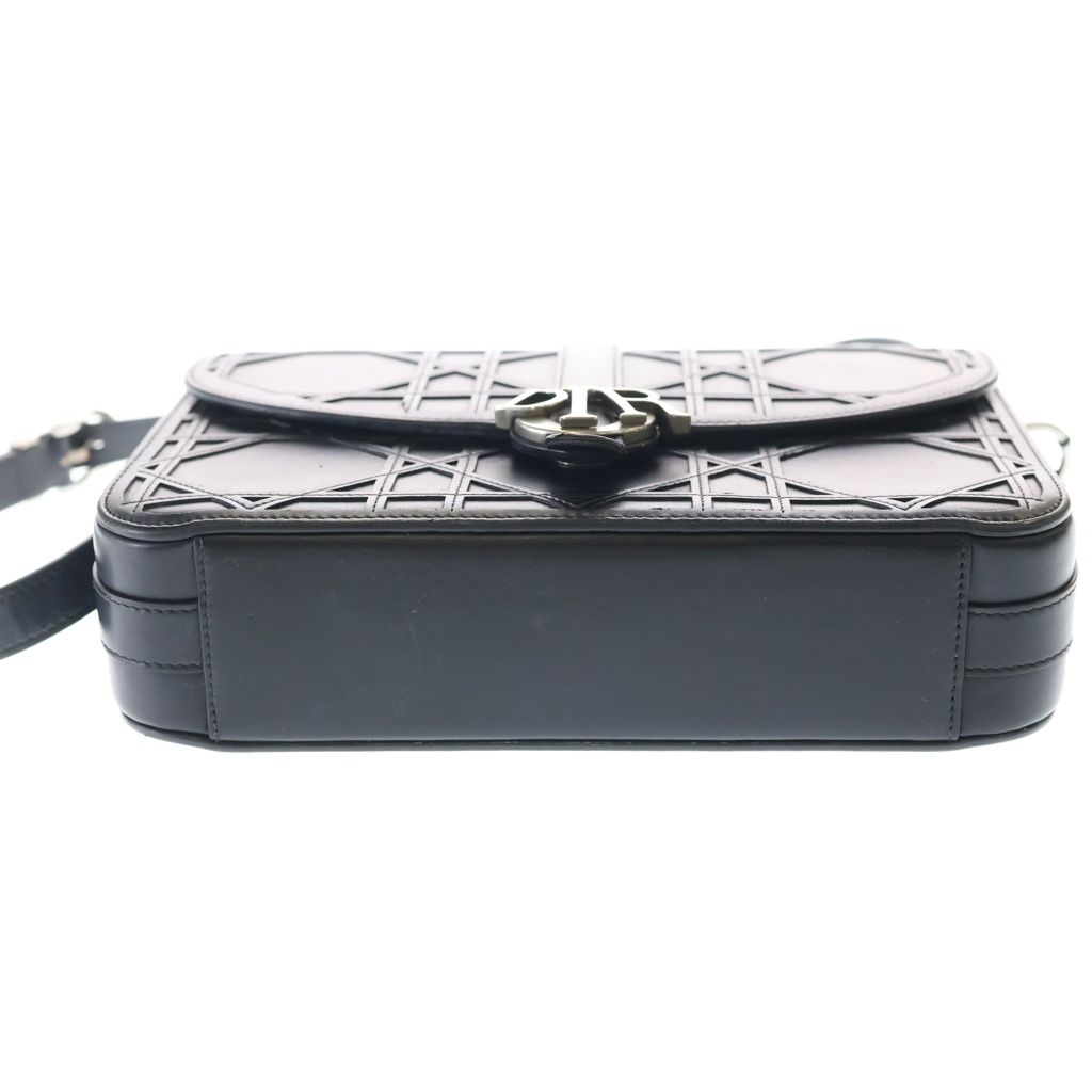 Dior Cannage Cosmo Mini Shoulder Bag Black Leather Silver — view 4