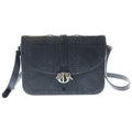 Dior Cannage Cosmo Mini Shoulder Bag Black Leather Silver