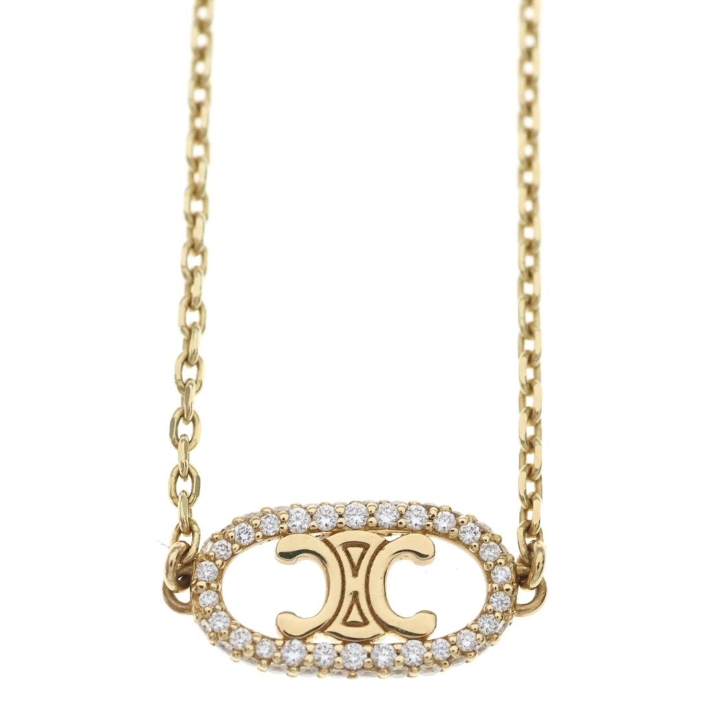 Celine Maillon Triomphe Diamond 18k Yellow Gold Necklace — view 3