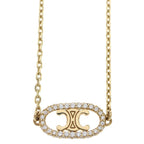 Celine Maillon Triomphe Diamond 18k Yellow Gold Necklace — view 3