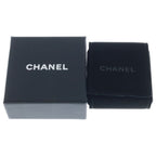 Chanel CC Logo Rhinestone Fringe Earrings Silver — view 6