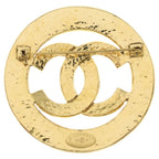 Chanel CC Logo Circle Brooch Pin Badge Gold — view 2