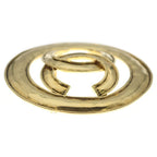 Chanel CC Logo Circle Brooch Pin Badge Gold — view 4