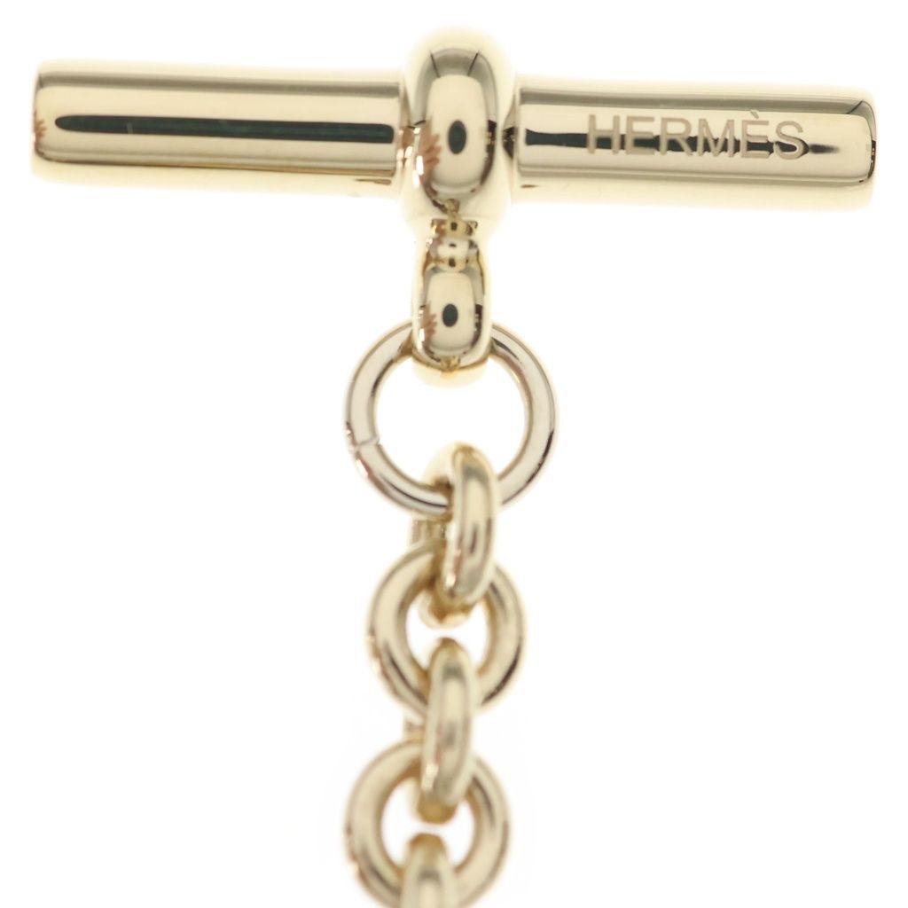 Hermes Eurydice Buffalo Horn Bracelet Gold Plated Brown — view 5