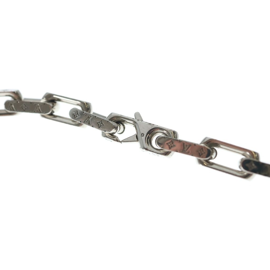 Louis Vuitton Collier Chain Monogram Necklace Silver — view 3