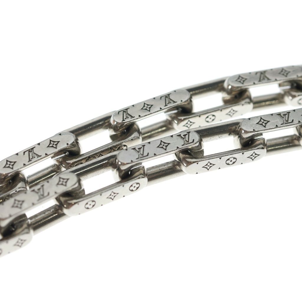Louis Vuitton Collier Chain Monogram Necklace Silver — view 4