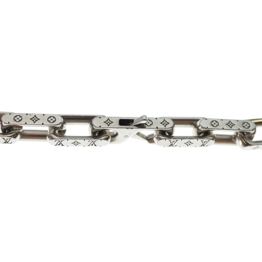 Louis Vuitton Collier Chain Monogram Necklace Silver — view 5