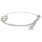 Dior Petit CD Logo Rhinestone Chain Bracelet Silver — view 4