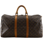 Louis Vuitton Keepall 50 Vintage Monogram Canvas Brown Boston