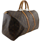 Louis Vuitton Keepall 50 Vintage Monogram Canvas Brown Boston — view 3