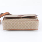 Celine Macadam Leather Shoulder Bag Crossbody Hand Tote Brown — view 6