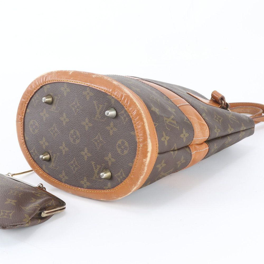 Louis Vuitton Monogram Bucket PM Leather Tote Shoulder Hand — view 4