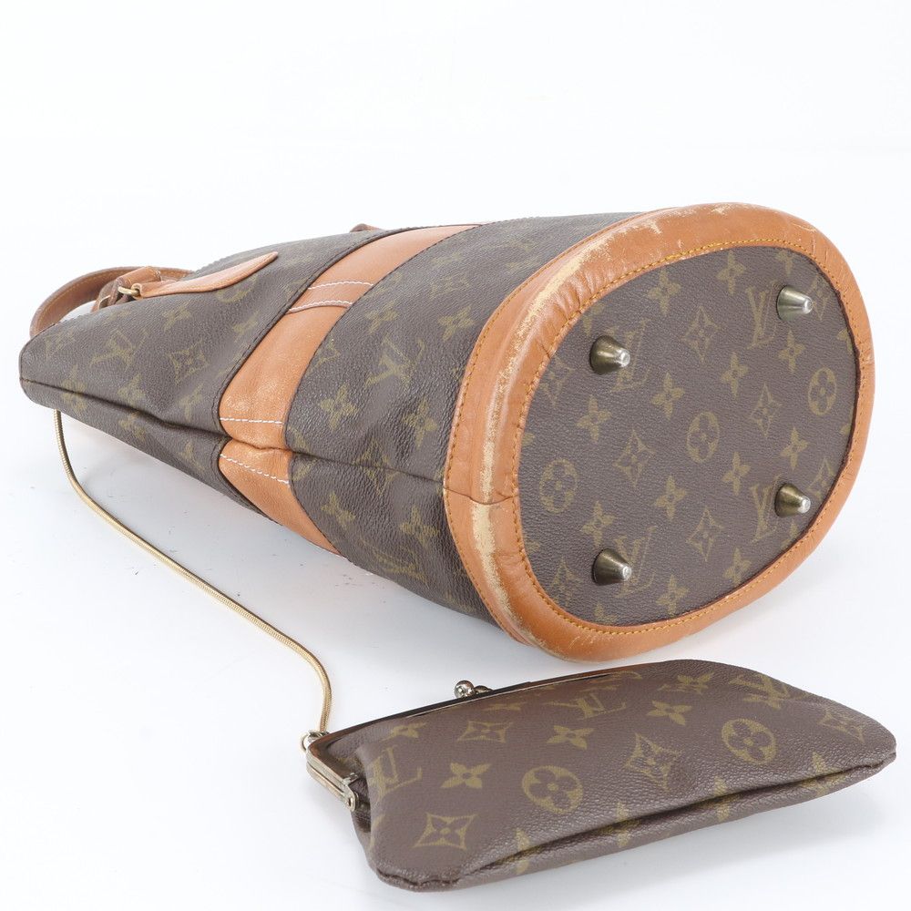 Louis Vuitton Monogram Bucket PM Leather Tote Shoulder Hand — view 5