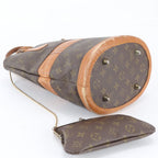 Louis Vuitton Monogram Bucket PM Leather Tote Shoulder Hand — view 5