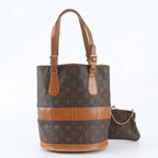 Louis Vuitton Monogram Bucket PM Leather Tote Shoulder Hand — view 3
