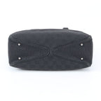 Gucci GG Canvas Leather Tote Shoulder Hand Black — view 6