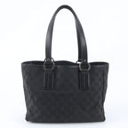 Gucci GG Canvas Leather Tote Shoulder Hand Black — view 3