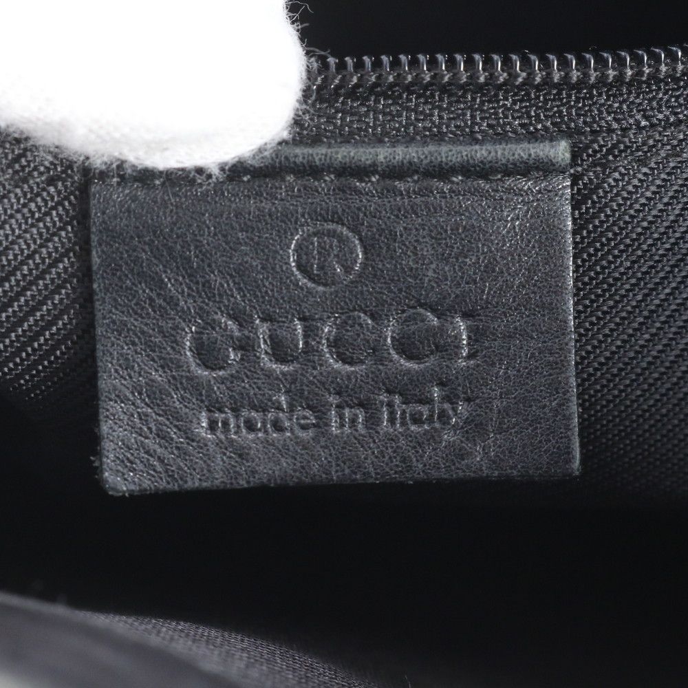 Gucci GG Canvas Leather Tote Shoulder Business Black — view 9