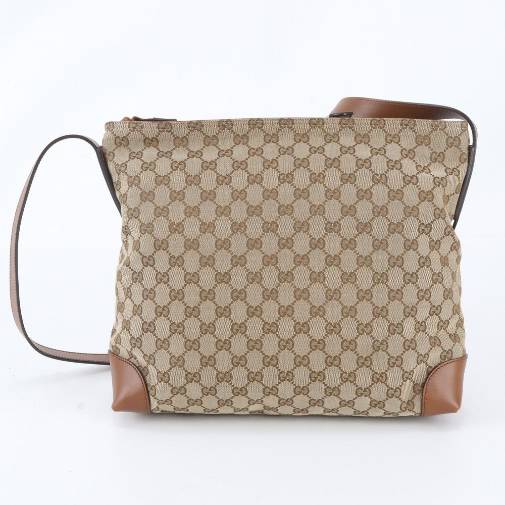 Gucci GG Canvas Leather Shoulder Bag Crossbody Tote — view 3