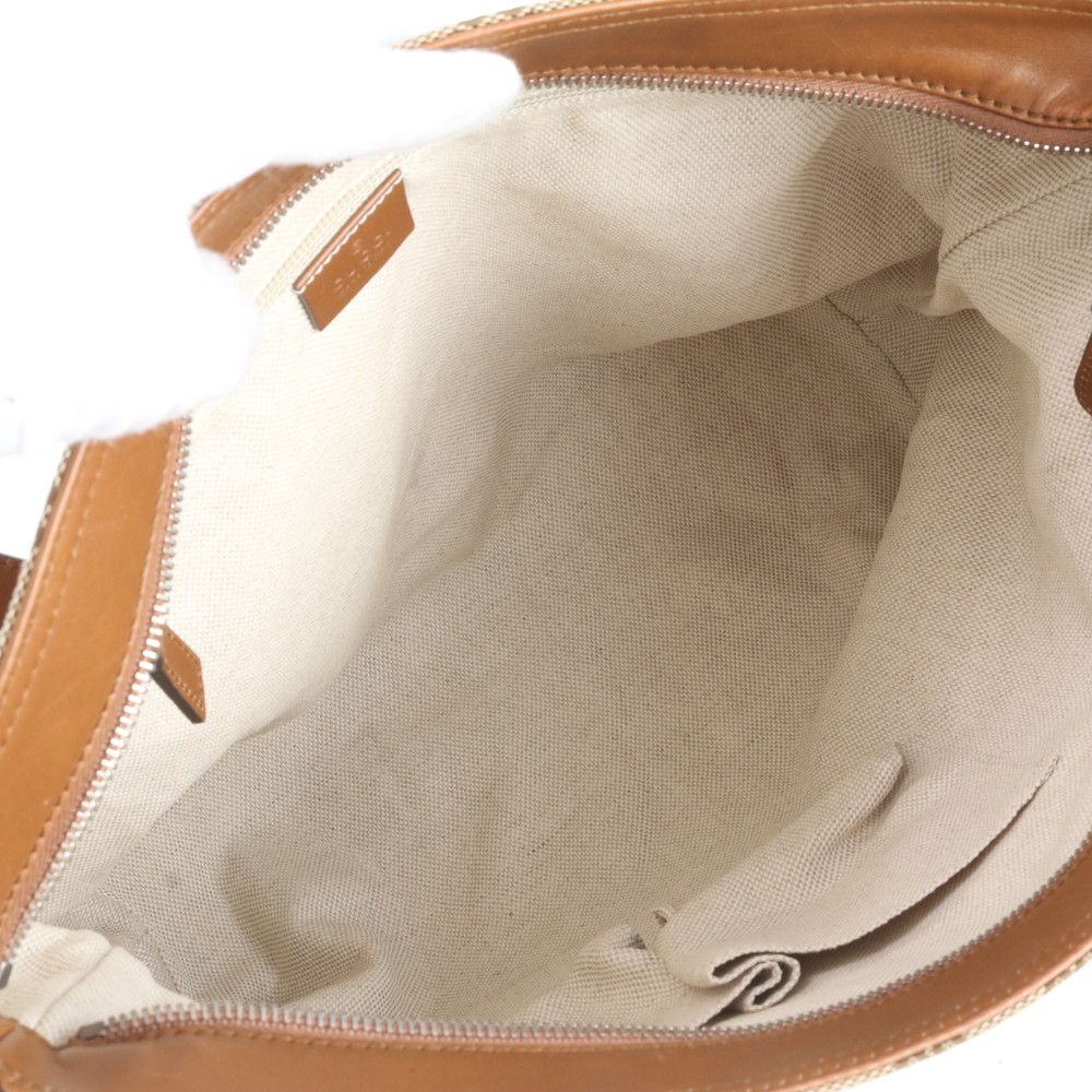 Gucci GG Canvas Leather Shoulder Bag Crossbody Tote — view 7