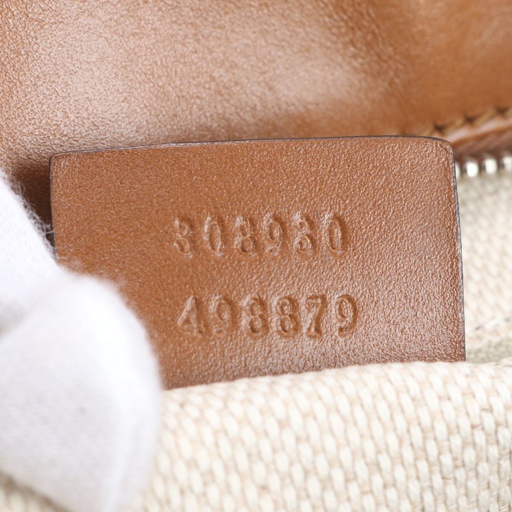 Gucci GG Canvas Leather Shoulder Bag Crossbody Tote — view 9