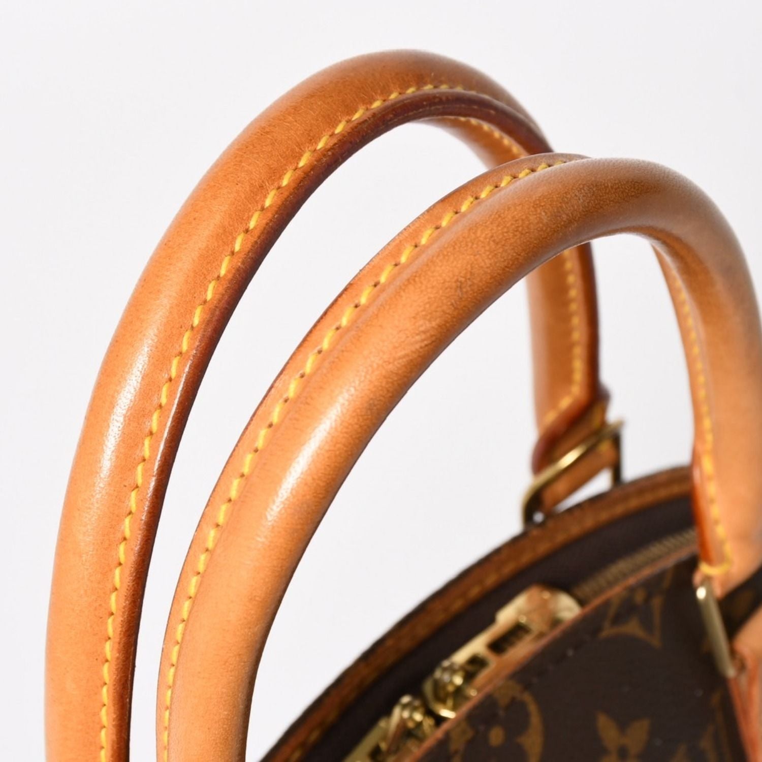 Louis Vuitton Ellipse PM Handbag Monogram Leather Brown Gold — view 6