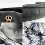 Chanel Tote CC Logo Jumbo CC Chain Shoulder Handbag Caviar Leather Black Gold — view 7
