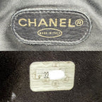 Chanel Tote CC Logo Jumbo CC Chain Shoulder Handbag Caviar Leather Black Gold — view 5