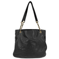 Chanel Tote CC Logo Jumbo CC Chain Shoulder Handbag Caviar Leather Black Gold