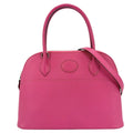 Hermes 2-Way Bolide 27 Shoulder Bag Crossbody Leather Pink Silver