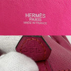 Hermes 2-Way Bolide 27 Shoulder Bag Crossbody Leather Pink Silver — view 5