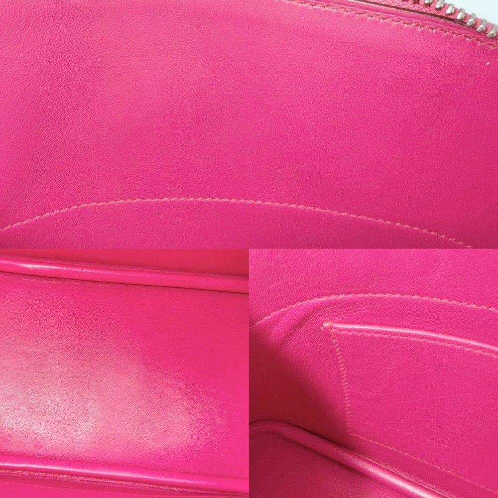 Hermes 2-Way Bolide 27 Shoulder Bag Crossbody Leather Pink Silver — view 7