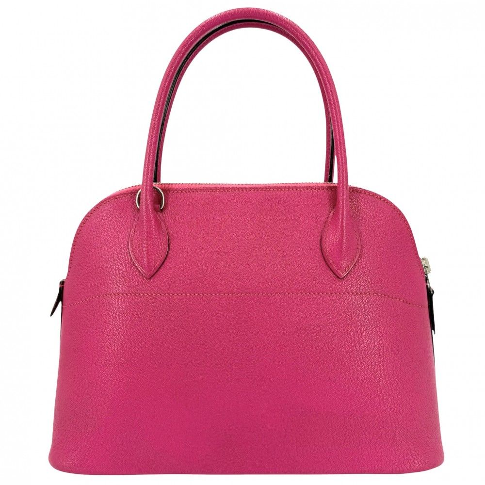 Hermes 2-Way Bolide 27 Shoulder Bag Crossbody Leather Pink Silver — view 2