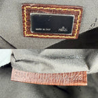 Fendi Handbag Zucca Tote Shoulder Canvas Leather Brown Black — view 5
