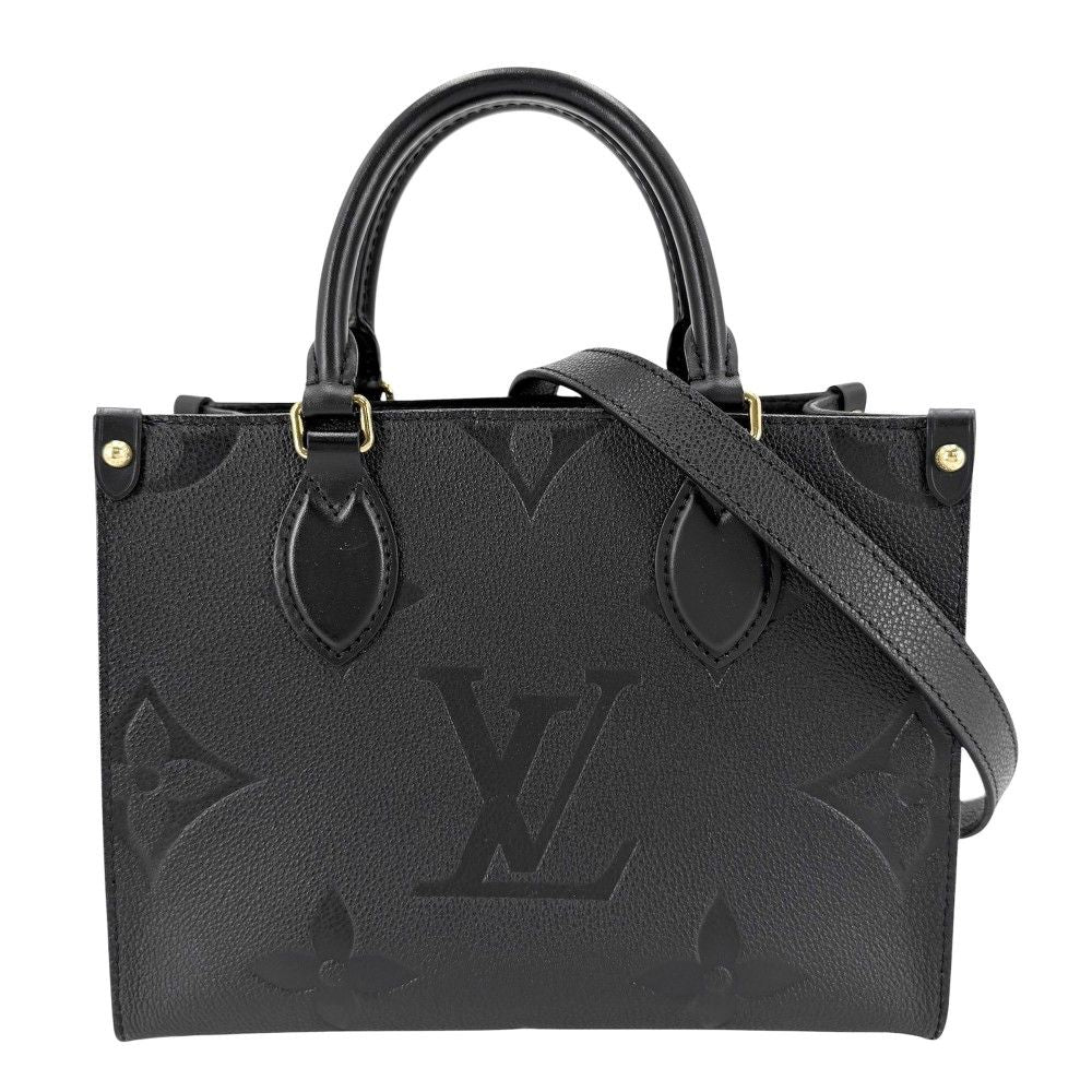 Louis Vuitton 2-Way On The Go PM Shoulder Bag Crossbody Noir Monogram Empreinte