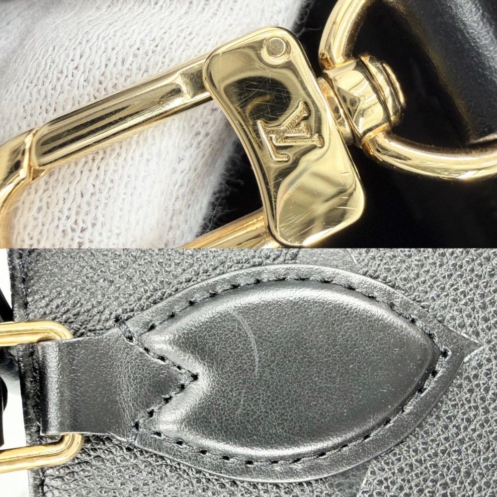 Louis Vuitton 2-Way On The Go PM Shoulder Bag Crossbody Noir Monogram Empreinte — view 6