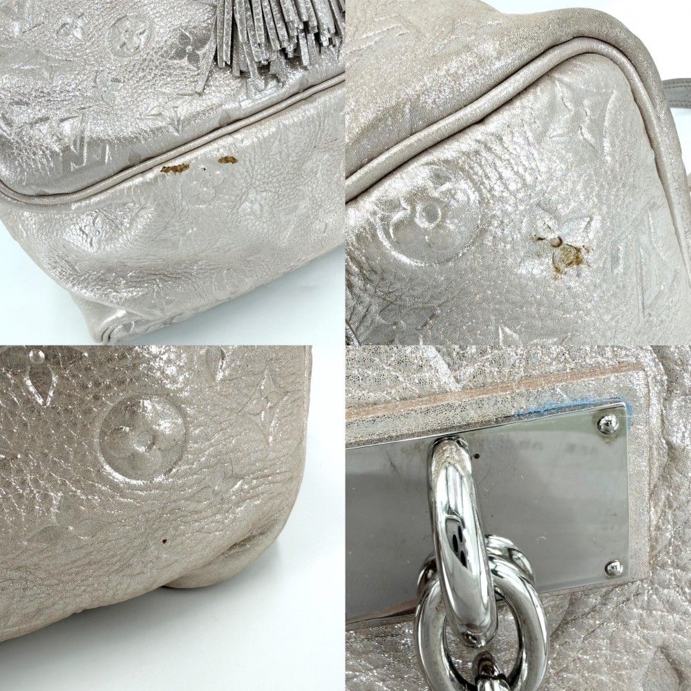 Gucci Louis Vuitton Handbag Monogram Guccissima Kometo Tote Metallic Light Pink — view 9