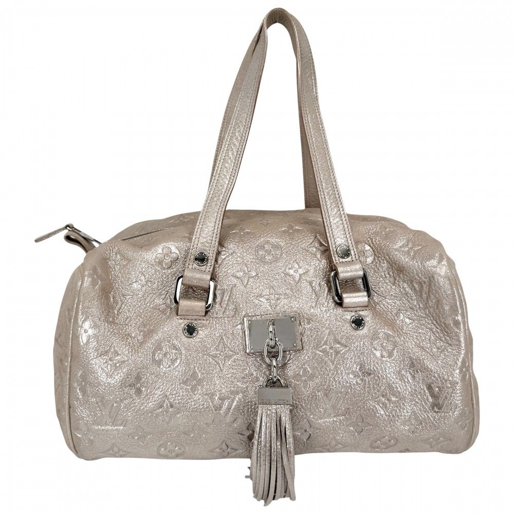 Gucci Louis Vuitton Handbag Monogram Guccissima Kometo Tote Metallic Light Pink