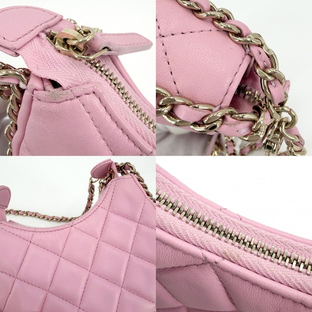 Chanel Shoulder Bag Quilted Mini Hobo Mini Chain Bag Pochette Crossbody — view 7