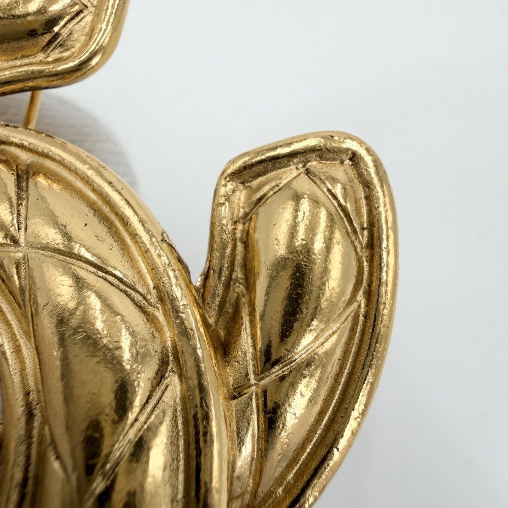 Chanel Brooch Quilted CC Logo Vintage Gold Plated — view 5